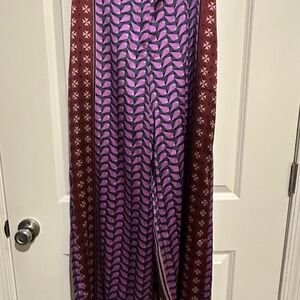 House of Harlow 1960 Purple Burgundy Satin Pant